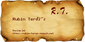 Rubin Teréz névjegykártya